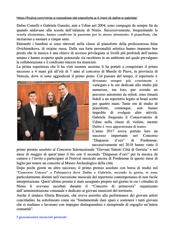 Il Gazzettino - Magister Musicae