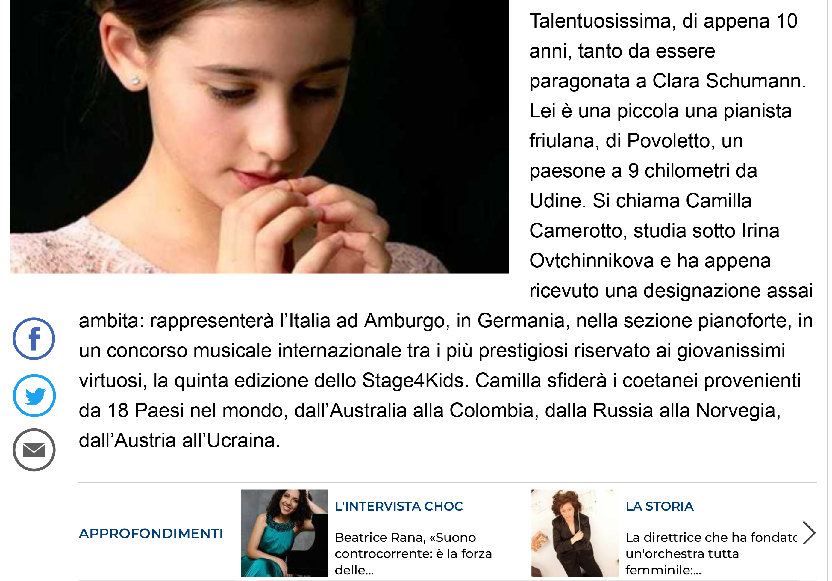 Messaggero Veneto - Magister Musicae